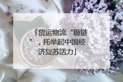 货运物流“稳链”，托举起中国经济复苏活力